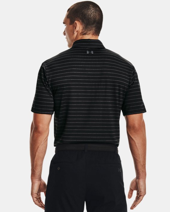 Men's UA Playoff Polo Core Stripe, Black, pdpMainDesktop image number 1